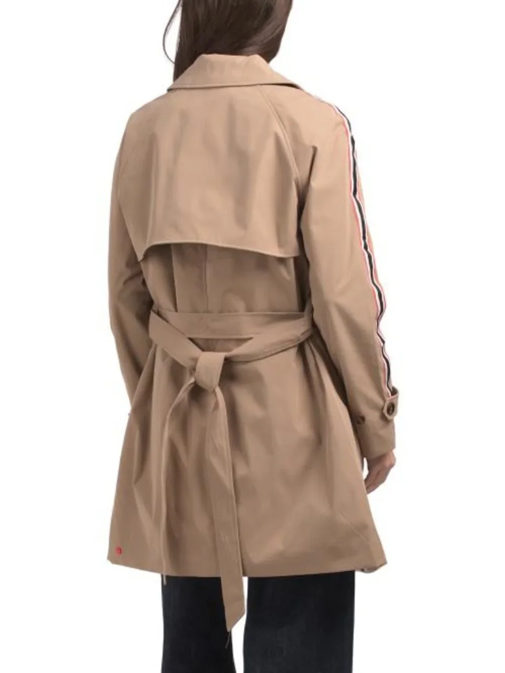 HUNTER Sophia Stripe Sleeve Trench Coat